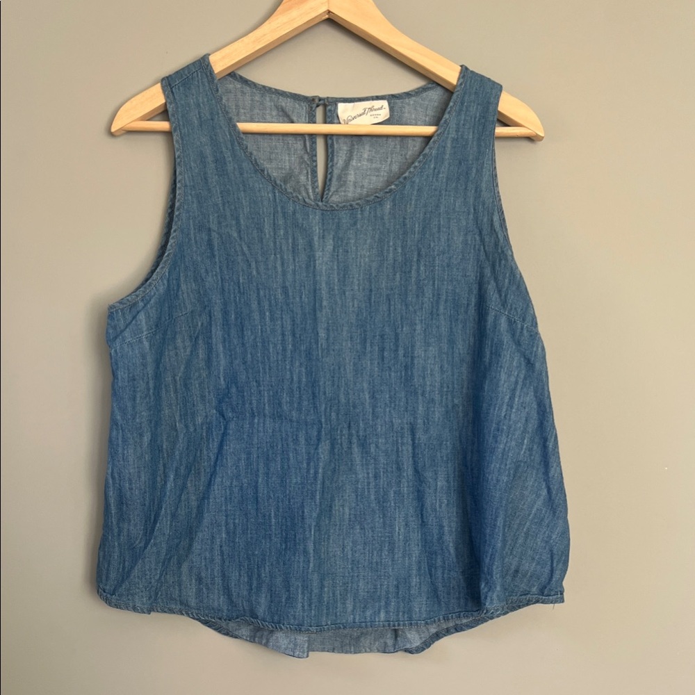 100% Cotton, Denim Style, Sleeveless Top